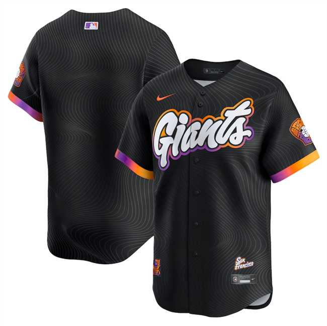 Mens San Francisco Giants Blank Anthracite 2025 City Connect Limited Stitched Jersey Dzhi->san francisco giants->MLB Jersey